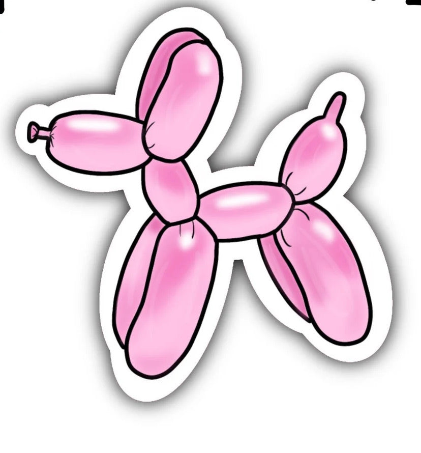 Dog balloon sticker